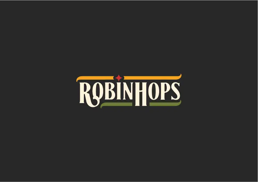Robinhops logotype dark background